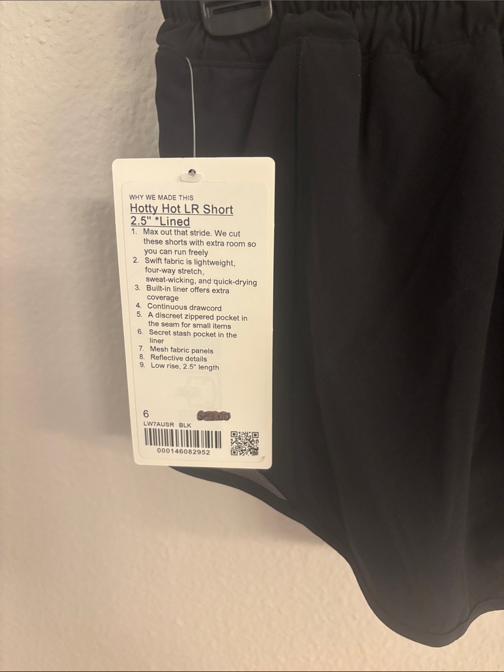lululemon Black Women's Athletic Shorts - Lightweight Lined Running Shorts - Picture 2 of 4